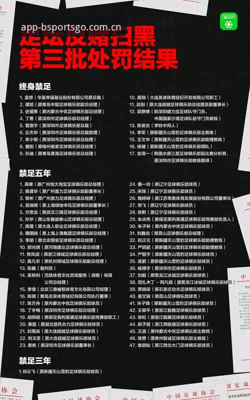 b体育赔率查询 中国足球第三批禁足名单全面解析:从B体育赔率查询看行业乱象深度治理